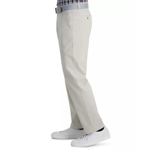 Haggar Men's String Beige Cotton Straight Fit Soft Chino Dress Pants Size 38x29 - Picture 3 of 3